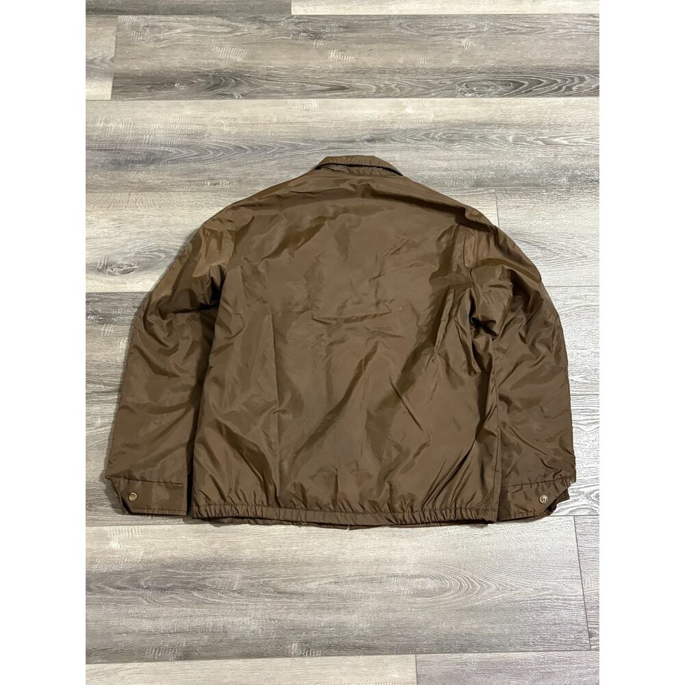 Vintage 80s Sears Outerwear Brown Lined Windbreaker Collared Jacket Mens XL Tall - Picture 6 of 6